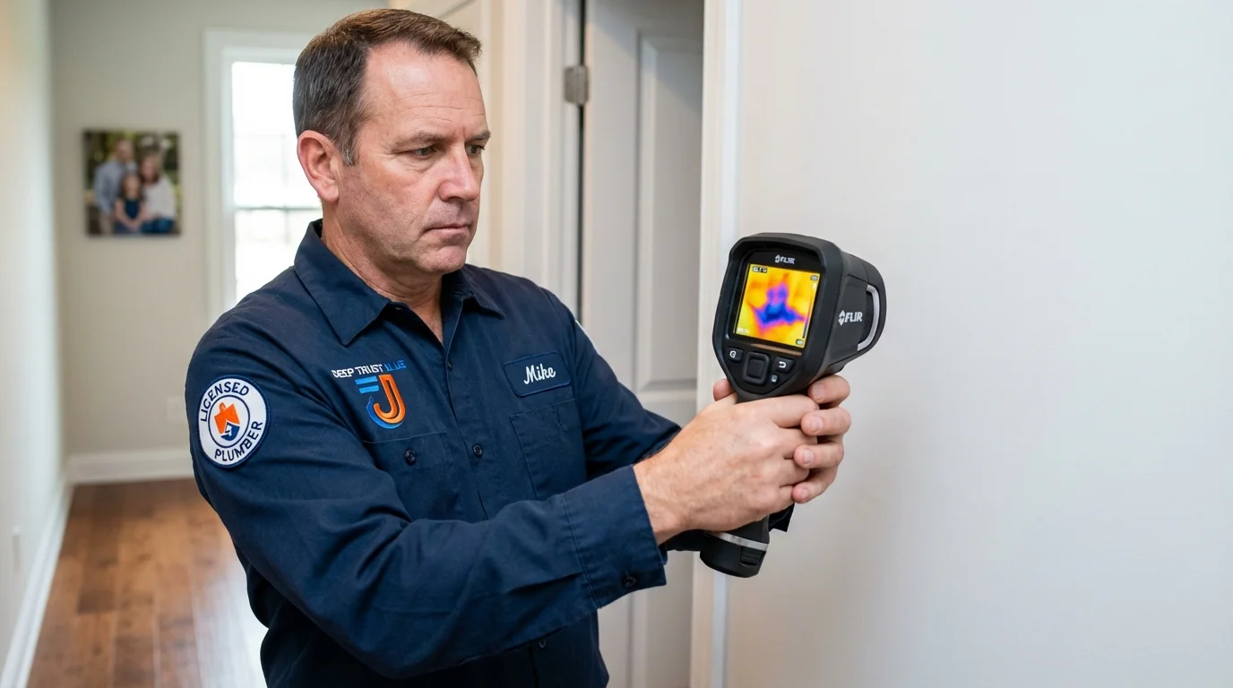 Thermal imaging leak detection by Johns Plumbing LLC in Somerton
